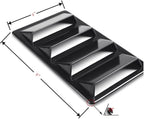 1 Pair Black Decorative Air Flow Intake Turbo Bonnet Hood Side Vent Cover Stick On Car SUV Sedan Coupe