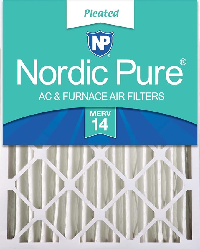 Nordic Pure 16x25x4 (Actual Size: 15 1/2 x 24 1/2 x 3 5/8) Pleated MERV 14 Air Filter 1 Pack