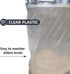 Clear Plastic Dust Collector Replacement Bag Fit 20-Inch Diameter Filter Drums, Upgraded Heavy-Duty Woodworking Bags, 20” Dia X 43” Length x 5-Pack