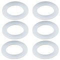 6PCS 57mm (2.24") Flat Silicone Sealing Gaskets - Leak-Proof Washers for Kitchen Sink Drain, Waste Pipe & Inclined Sliding Joints