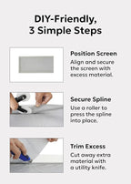Clean Air Window Screen - Filters Pollen, Allergens, Dust, and Ash - Cleaner, Healthier Air - Easy to Cut - Ideal for Patio, Porch, and Window Screen Replacement - (37" x 15')