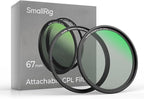 SmallRig 67mm Magnetic Circular Polarizers Filter + 67mm Threaded Filter Ring, HD Optical Glass 28 Layer Multi Nano Coated Circular Polarizing Filter Magnetic CPL Waterproof Scratch Resistant - 4582