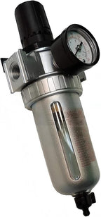 3/8" Pressure Regulator - 89 CFM Flow Rate 7-150 PSI Adjustable - for Compressor Particulate Filter Moisture Water Trap Compressed Air - Integral Style Filter Regulator Combination Replacement