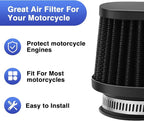 2PCS Motorcycle Air Filter Universal 42MM Replacement Engine Filter Dirt Bike High Performance Air Filters Fit Motocross Carburetor Cleaner for Pit Bike Scooter Moped ATV (Black)