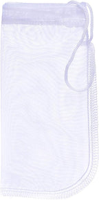 ALEGI Media Filter Bag Aquarium Extra Fine,Reusable 180 Micron Drawstring Mesh Filter Bags for Very Fine Resins Filter (7.5"*3.6" (6 Pack))