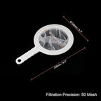 PATIKIL 9"x6" Food Filter Strainer, 80 Mesh Kitchen Mesh Filters Strainers Fine Mesh Sieve with Handle for Filter Juice Coffee Soy Milk, White