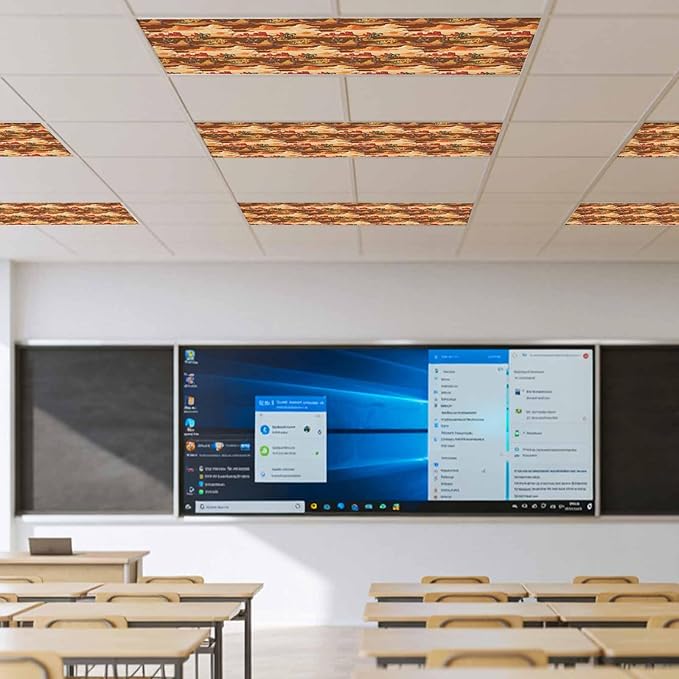 Tropical Plant Cactus Fluorescent Light Covers 3 Pack Western Cowboy Horse Sunset Deserts Brown Magnetic Fluorescent Ceiling Lights Filters for Office Classroom Home Drop Ceiling 4x2 Feet