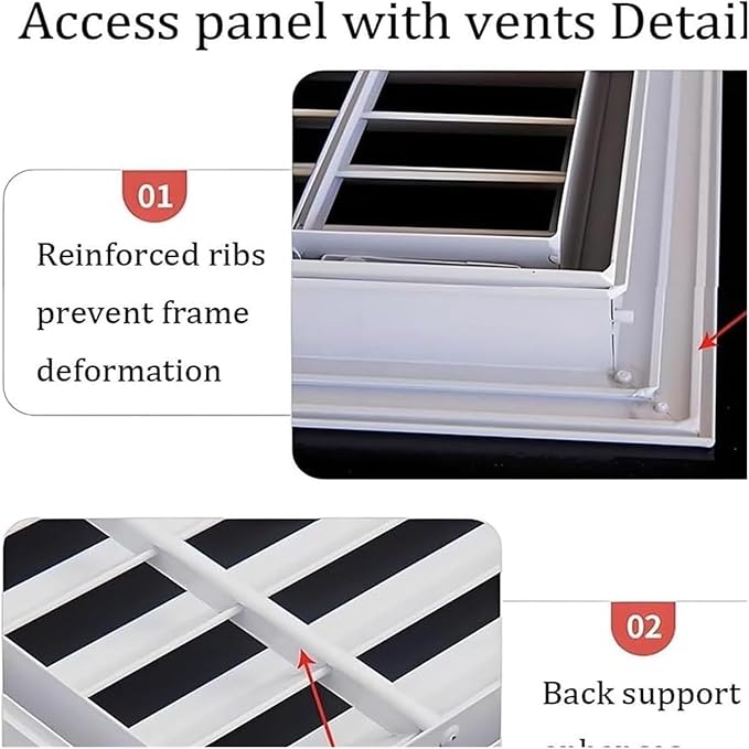 Decorative Return Air Grille Cover, Wall/Ceiling Vent Cover with Adjustable Design, Durables & Easy-to-Install for Home & Office, Cold Air Return Vent Cover(12x22in (30x56cm))