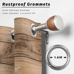 Wood Grain Outdoor Curtains for Patio Claws Animals Wooden Brown Waterproof Outside Curtains with Grommet Top Weatherproof Curtain for Cabana Pergola Gazebo, 2 Pack, 54" W x 84" L