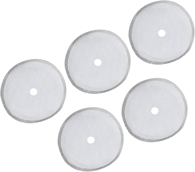 304 Stainless Steel Coffee Filter Mesh Set of 5, 80 Mesh UltraFine Filter for Full Extraction, Practical Accessory for Coffee Machine, Suitable Brewing Mellow (Medium-800ml)