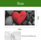 Fluorescent Light Covers for Ceiling Lights Love Heart Stone Magnetic Light Filters 3 Pack 4x2 ft Black Red Ceiling Lights Cover for Classroom Office School Home Drop Lamp Decor