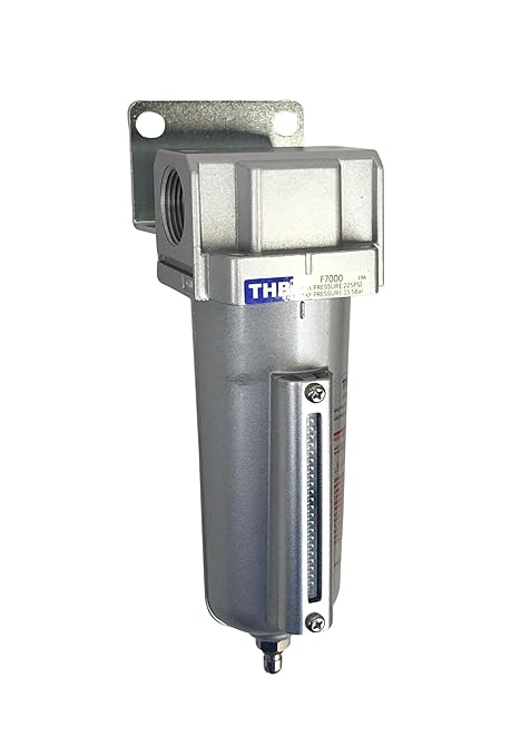 3/4" NPT Industrial Particulate Filter, Removes Water, Moisture, Debris from Compressed Air Lines, 5oz Bowl (225 PSI Max)