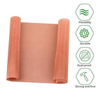 Copper Mesh Screen - 7.9"x39.4", 100 Mesh, Dense Filter, 99.9% Pure Copper Fabric DIY Kit for Window Protection