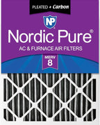 Nordic Pure 18x24x4 (Actual Size: 17 1/2 x 23 3/8 x 3 5/8) Pleated Plus Carbon Air Filters MERV 8 1 Pack
