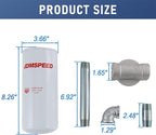 1200KTF7018 Fuel Filter Spin-on Particulate Replacement for Transfer Pump FR112 FR1210G FR610G 25 GPM 3/4” with 1200KTG9075 Filter Head and 3/4” ST Elbow and 3/4 x 7” Nipple