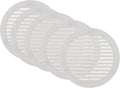 Vent Systems 6" Inch (Opening Dimensions) - Pack of 5 - White Soffit Vent Cover - Plastic Round Air Vent Grille - Built-in Mesh Screen - HVAC Register Louver for Bathroom, Home, Kitchen