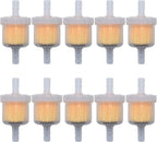 Universal 1/4 Inch Gas Inline Fuel Filters with magnet for Kohler, Kawasaki, John Deere, Birggs, Stratton Small Engine Gasoline Generator Lawn Mower Motorcycle（10pcs）
