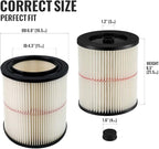 17816/9-17816 Red-Stripe Cartridge Filter Replacement – Compatible with Craftsman 5–32 Gallon Wet/Dry Shop Vac – Washable Pleated Vacuum Filter, 1 Pack