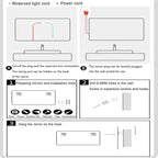 Bathroom Mirror with LED Lights，LED Bathroom Mirror，Smart Lighted Bathroom Mirror for Wall，Energy-Saving LED Smart Mirrors，with Demister Pad，Three-Color Light(H60*W80cm/H23.6*W31.5IN)
