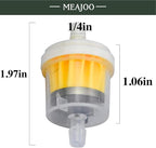 10PCS 1/4" 6mm-7mm Gas Inline Fuel Filter, with magnet, Fit for ATV Scooter Moped Go Kart Dirt Bikes Snowblower Motorcycle Lawnmower Taotao Small Tractors Snowmobiles Garden Tillers Generators