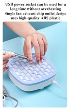 Mini Nail Dust Collector & Extractor Fan - Low Noise Portable Vacuum for Nail Drilling and Polishing, Compact Design with Magnetic Filter Cover for Home Salon (BLUE)