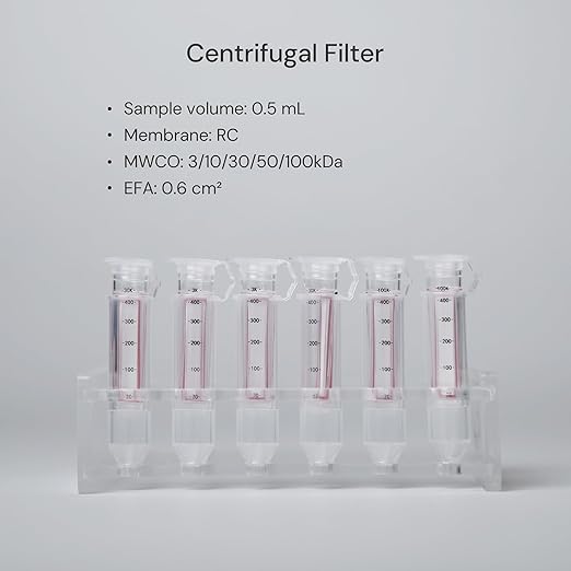 50kDa Ultra Centrifugal Filter Unit, 0.5mL, Regenerated Cellulose RC Membrane, Snap Caps (24/PK)