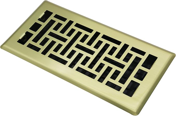 Air Floor Vent Adjustable Register 4x12 Inch Floor Register Vents for Home Floor Register Vents Brushed Gold Color
