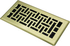 Floor Register Heavy Duty Walkable Steel Vent Register Brushed Gold Color 4X10 Inch Air Vent for Home Easy Adjust Air Supply Lever Floor Vent