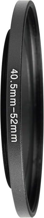 40.5-52mm Metal Step-Up Ring Adapter Compatible with Mirrorless Cameras DSLR Lens, UV CPL ND Filter Thread Converter, Black