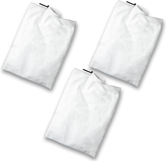 Dust Collection Bag (Large, 10-Pack) Shop Vac–Ready Vacuum Bags with High-Efficiency Filter Media, Easy Swap, Exclusive One-Hand Quick-Release Strap, Shop Vac Hose Fits up to 62mm