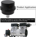 2 pcs 1/4" Thread Air Compressor Silencer,Air Compressor Intake Filter Sound Muffler Accessories 13mm for generators,blowers, exhaust ports