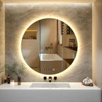 LTSRLL Frameless Illuminated LED Bathroom Wall Mirror with Touch, Demister Pad and Dimmable Lights & 3 Colors for Makeup Shaving and Bath Vanity IP44(Backlight,60cm/23.6in)