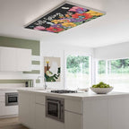 Fluorescent Light Covers for Ceiling Lights Hello Spring Magnetic Light Filters 4 Pack 4x2 ft Butterfly Colorful Spring Floral Ceiling Lights Cover for Classroom Office School Home Drop Lamp Decor