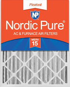 Nordic Pure 20x20x4 (Actual Size: 19 1/2 x 19 1/2 x 3 5/8) Pleated MERV 15 Air Filter 1 Pack
