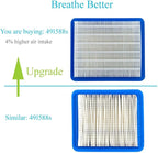 HOODELL 3 Pack 491588S Air Filter with Pre Filter, Compatible with 491588 493537 493537S Toro 20332 Craftsman 33644, Push Lawn Mower Air Cleaner