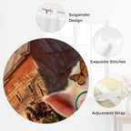 Farm Pig Kitchen Curtains 36 Inch Length, Small Window Curtains Tab Top, Farmhouse Barn Funny Animals Butterfly Light Filtering Short Window Treatments Tier Drapes 27.5"x36" 2 Panel