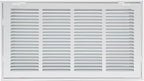 20"W x 10"H [Duct Opening Size] Steel Return Air Filter Grille - Removable Face/Door for 1 inch Filters -HVAC Vent Cover Grill - White [Outer Dimensions: 22 5/8"W X 12 5/8"H]