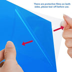 Lystaii 9pcs Gel Light Filter Color Correction Colored Overlays Transparent Color Film Lighting Gel Filter Plastic Sheets Correction 11.7 by 8.3 Inches for Film Video, Photo, Stage (Dark Blue)