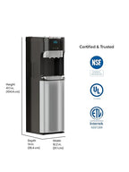 Brio 400 Series Self-Cleaning UV Bottleless Water Cooler Dispenser - with 2-Stage Water Filter and Installation Kit, Tri Temp Dispense, Child Safety Lock - UL Approved