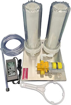 Fermtech Mini 2 Electric Sediment Filter Starter Kit with Pre-Screen, Bundle of Filters. Stainless Steel Wine/Beer/Juice/Kombucha/Liquid Filtering System. Home Pro 10 Inch. Jet Filtration Technology.