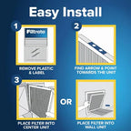 Filtrete 17x17x1 AC Furnace Air Filter, MERV 8, MPR 700, Tough on Pollen, Easy on Airflow, 3-Month Pleated 1-Inch Electrostatic Air Cleaning Filter, 4-Pack (Actual Size 16.687 x 16.687 x 0.81 in)