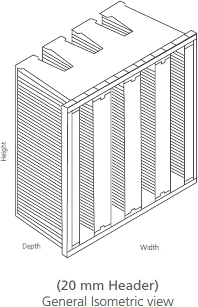 V-Bank Carbon Air Filter 12x24x12 (4V) MERV 15 – Activated Carbon Pleated HVAC Filter – VOC, Odor & Gas Removal – ABS Frame – High-Efficiency Commercial & Industrial Filtration – Pack of 2
