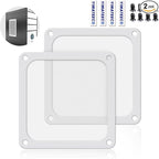 Dust Filter PC 140mm for Computer Cooler/PSU/Routers Nylon 80 Mesh, Magnetic Frame Fan Dust Mesh PC Cooler Filter Dustproof Computer Fan Grills (Nylon, 140 * 140mm, 2pcs, White)
