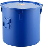 VEVOR Fryer Grease Bucket, 8 Gal Oil Disposal Caddy Carbon Steel Fryer Oil Bucket with Rust-Proof Coating, Oil Transport Container with Lid, Lock Clips, Filter Bag for Hot Cooking Oil Filtering