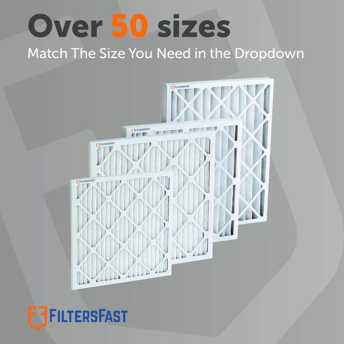 Filters Fast 20x26x1 Air Filter MERV 11, 1" AC Furnace Air Filters, Made in the USA, Actual Size: 20x26x0.75, 6 Pack