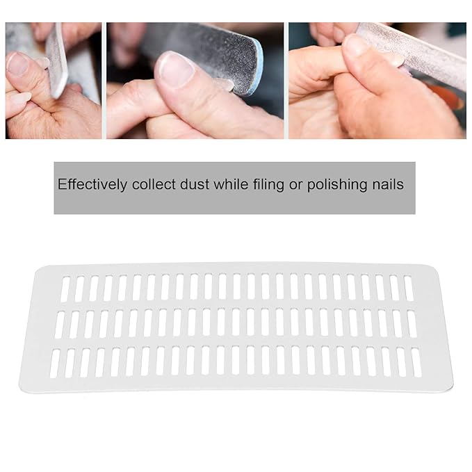Filter Replacement for YM8A Nail Dust Collector, Stainless Steel Accessory Effectively Captures Dust During Filing and Polishing, Rust Free and Durable Design, 19.8 x 12.4cm