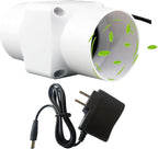 2“ Inline Duct Fan 12V 22 Cfm HVAC Quiet Exhaust Blower Small Ventilation Fan for Grow Tent Basements, Kitchens, Attics (Color : White, Size : NO Adjustable Speed)