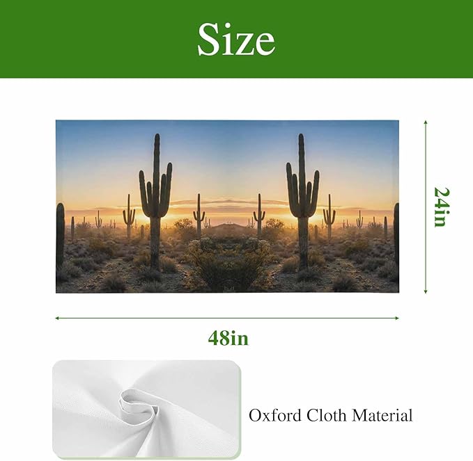 Fluorescent Light Covers for Drop Ceiling Desert Cactus Sunset Magnetic Light Filters, Tropical Plant Natural Scenery Ceiling Shade Filters for Home Classroom Office,2x4 ft,2Packs