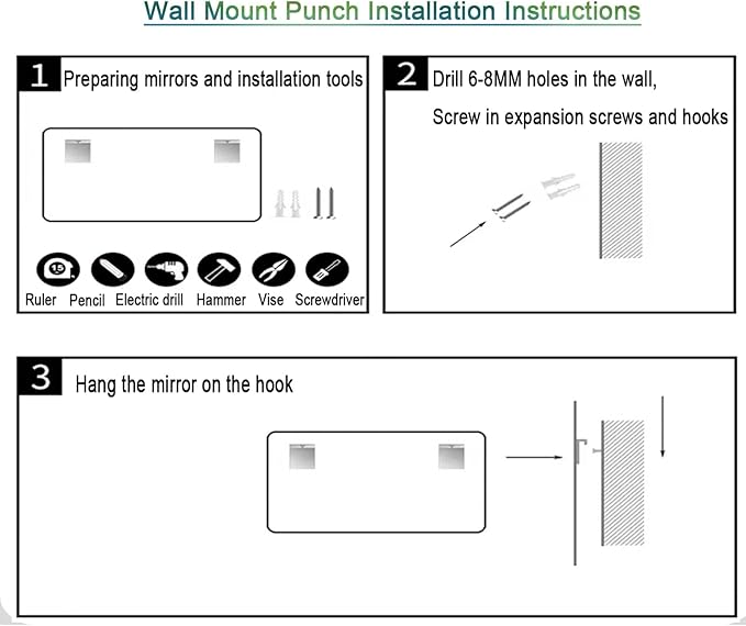 Smart Lighted Bathroom Mirror for Wall，Bathroom Mirror with LED Lights，Energy-Saving LED Smart Mirrors，LED Mirror for Bathroom，with Demister Pad and Smart Touch Switch(H80*W90cm/H31.5*W35.4IN)
