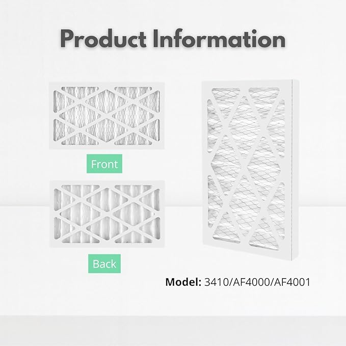 Nispira 5-Micron 3410 Outer Air Filter Replacement Compatible with WEN 3410 / POWERTEC AF4000 / Shop Fox W1830 / Grizzly G0738 Air Filtration System Part 90243-027-2, 6 Packs